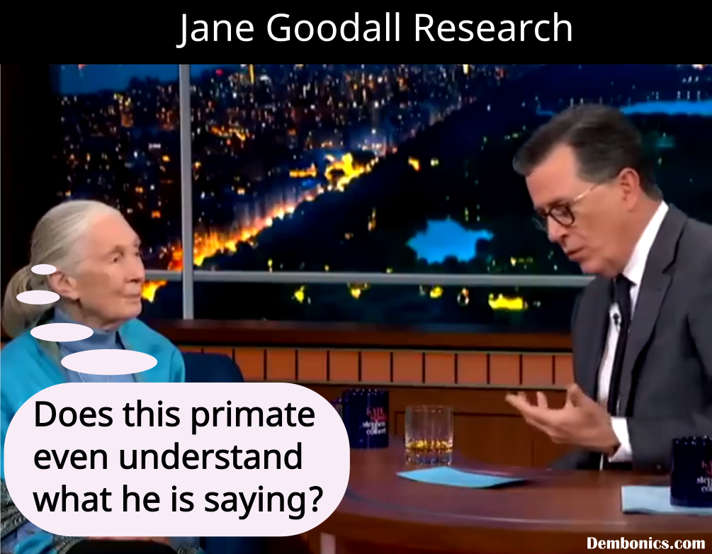 Goodall Analysing Steven Colbert